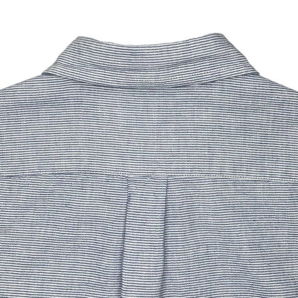 Janie and Jack Striped Linen Blend Roll-Tab Sleeve Button Front Shirt Size 7 - Picture 6 of 10